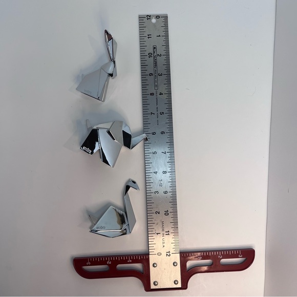 Umbra Origami Geometric Animal Decor Figurines Silver-tone 3” - Picture 3 of 3